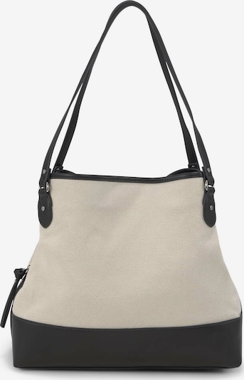 TOM TAILOR Shopper 'Ines' in de kleur Beige / Zwart, Productweergave