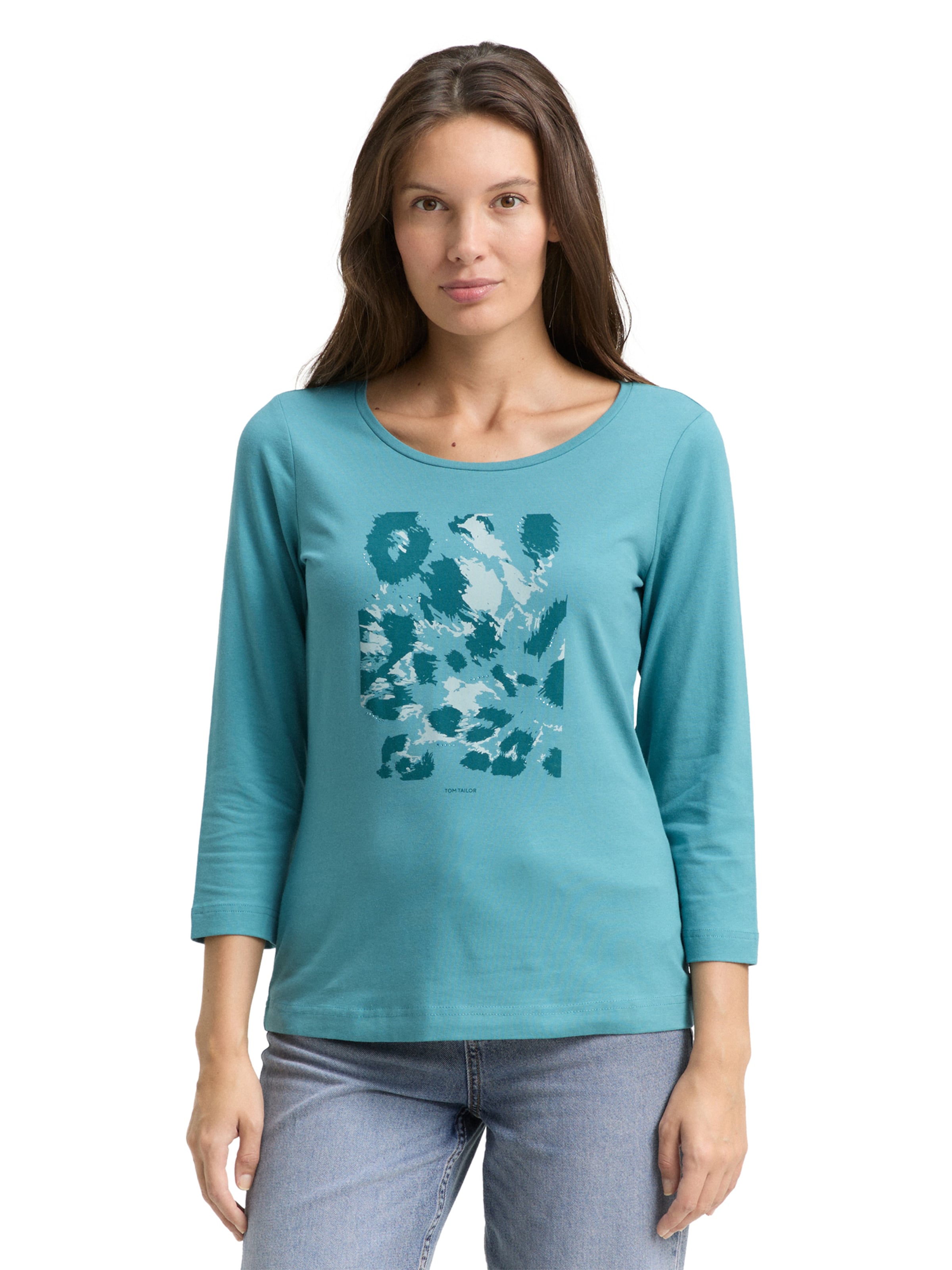 TOM TAILOR Футболка в Зеленый: спереди