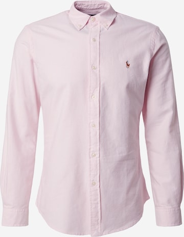 Coupe slim Chemise Polo Ralph Lauren en rose : devant