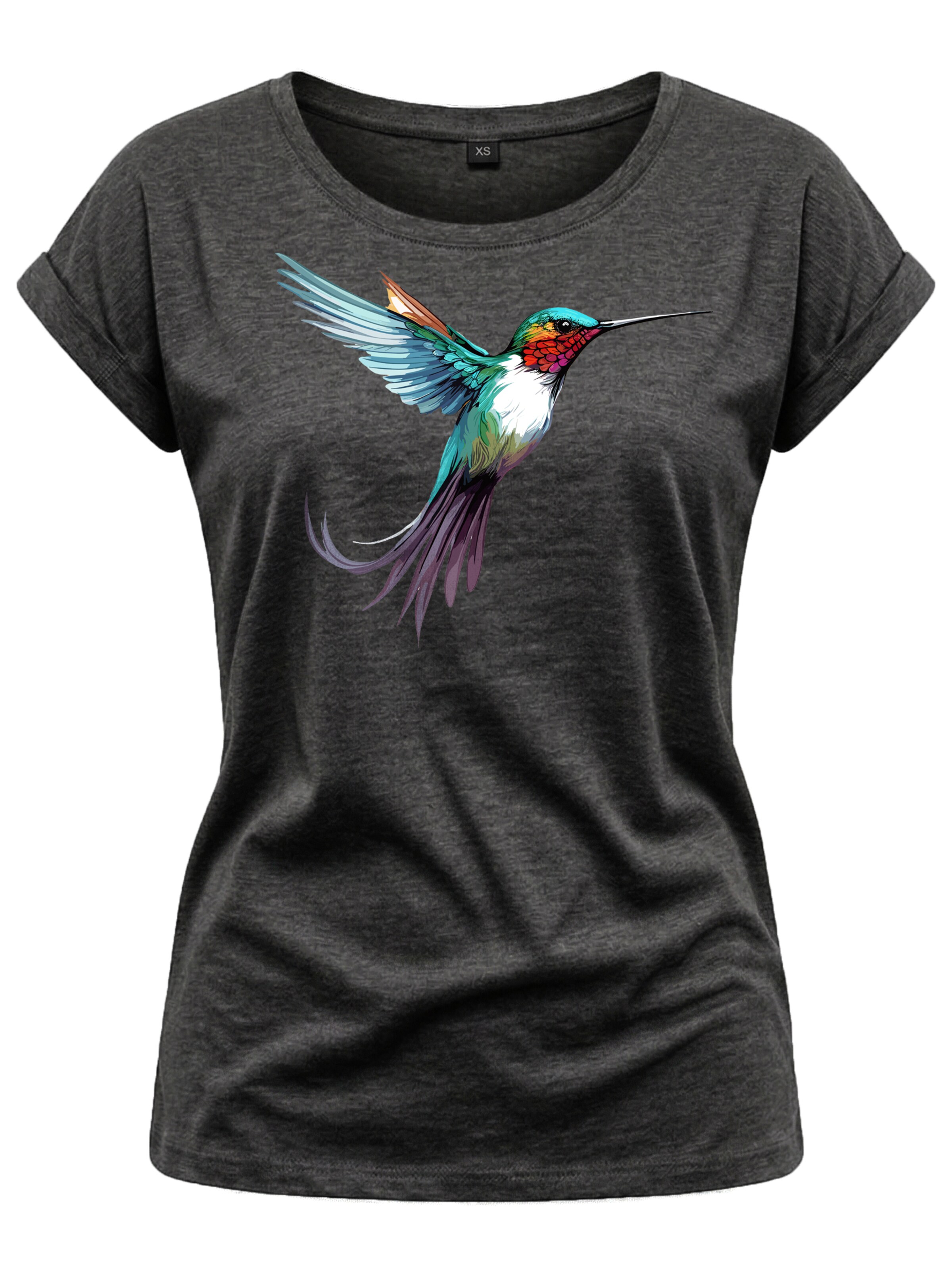 MAKAYA Shirt 'Kolibri' in Grey: front