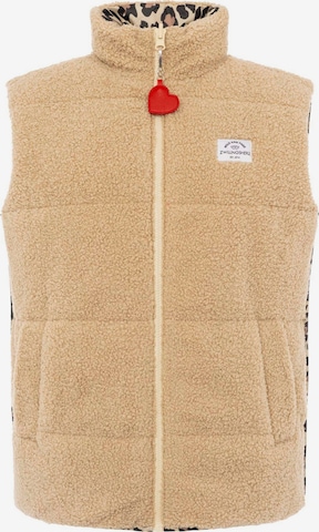 Gilet 'leo Teddy' Zwillingsherz en beige : devant