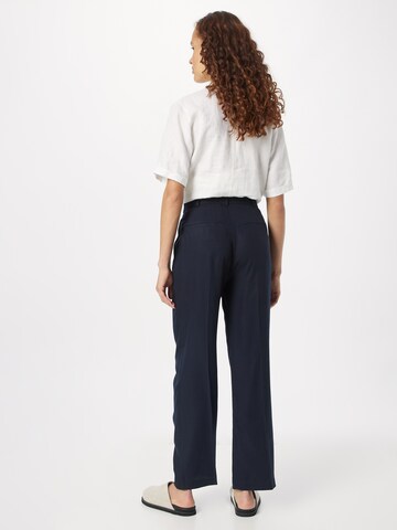 Lindex Loose fit Pleat-Front Pants 'Idun' in Blue