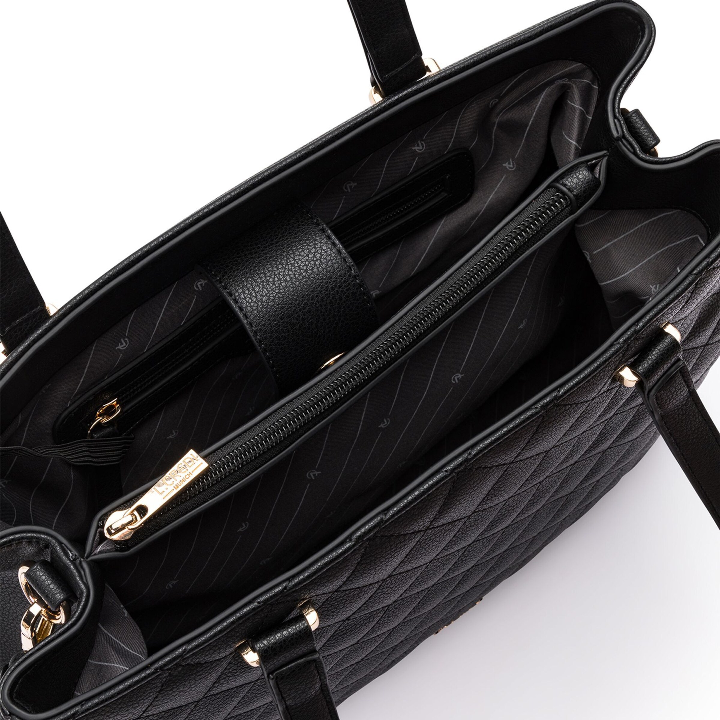 Borsa a spalla 'Orsina' di L.CREDI in nero