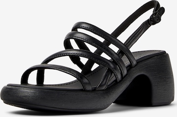 Sandales à lanières 'Thelma' CAMPER en noir : devant