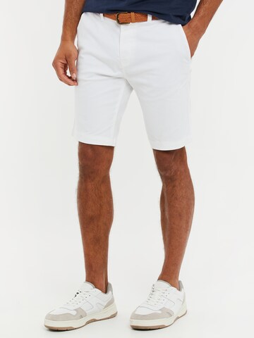 Threadbare Slim fit Trousers 'Conta' in White: front