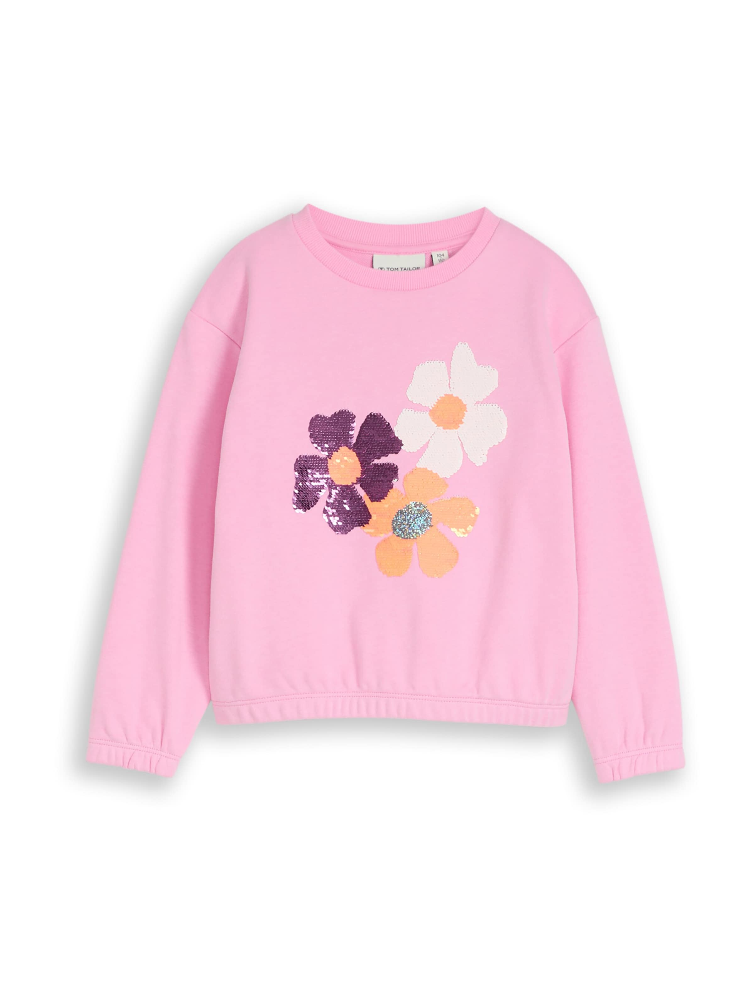 Sweat-shirt TOM TAILOR en rose : devant