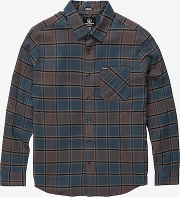 Volcom Button Up Shirt in Blue: front