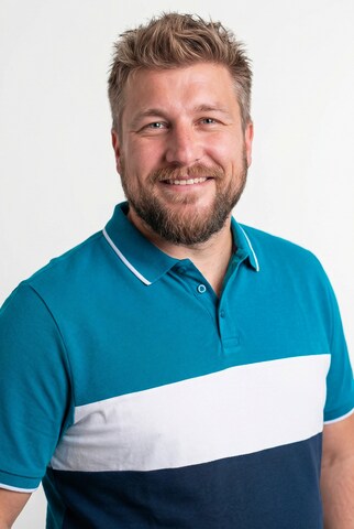 Men Plus Poloshirt in Blau