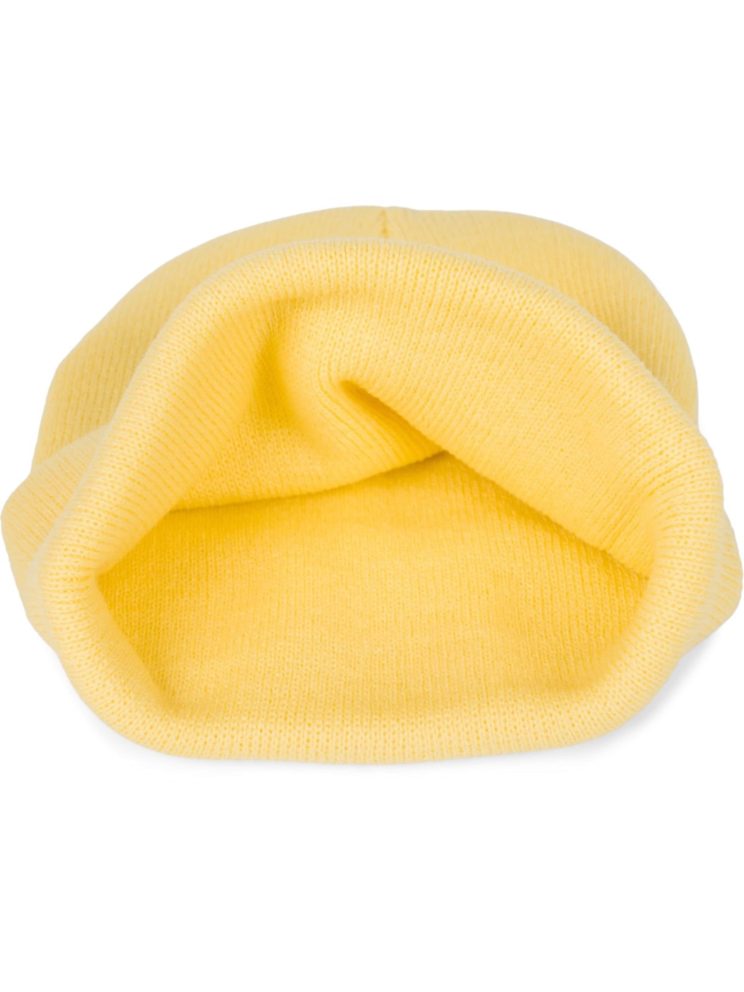 styleBREAKER Beanie 'Winter Strickmütze mit Krempe' in Yellow