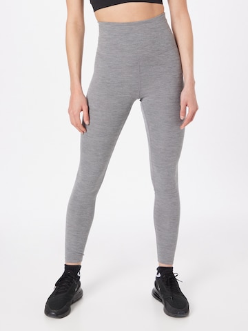NIKE Skinny Workout Pants 'One' in Grey: front