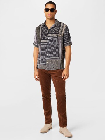 AllSaints Regular fit Button Up Shirt 'YACUTAN' in Grey