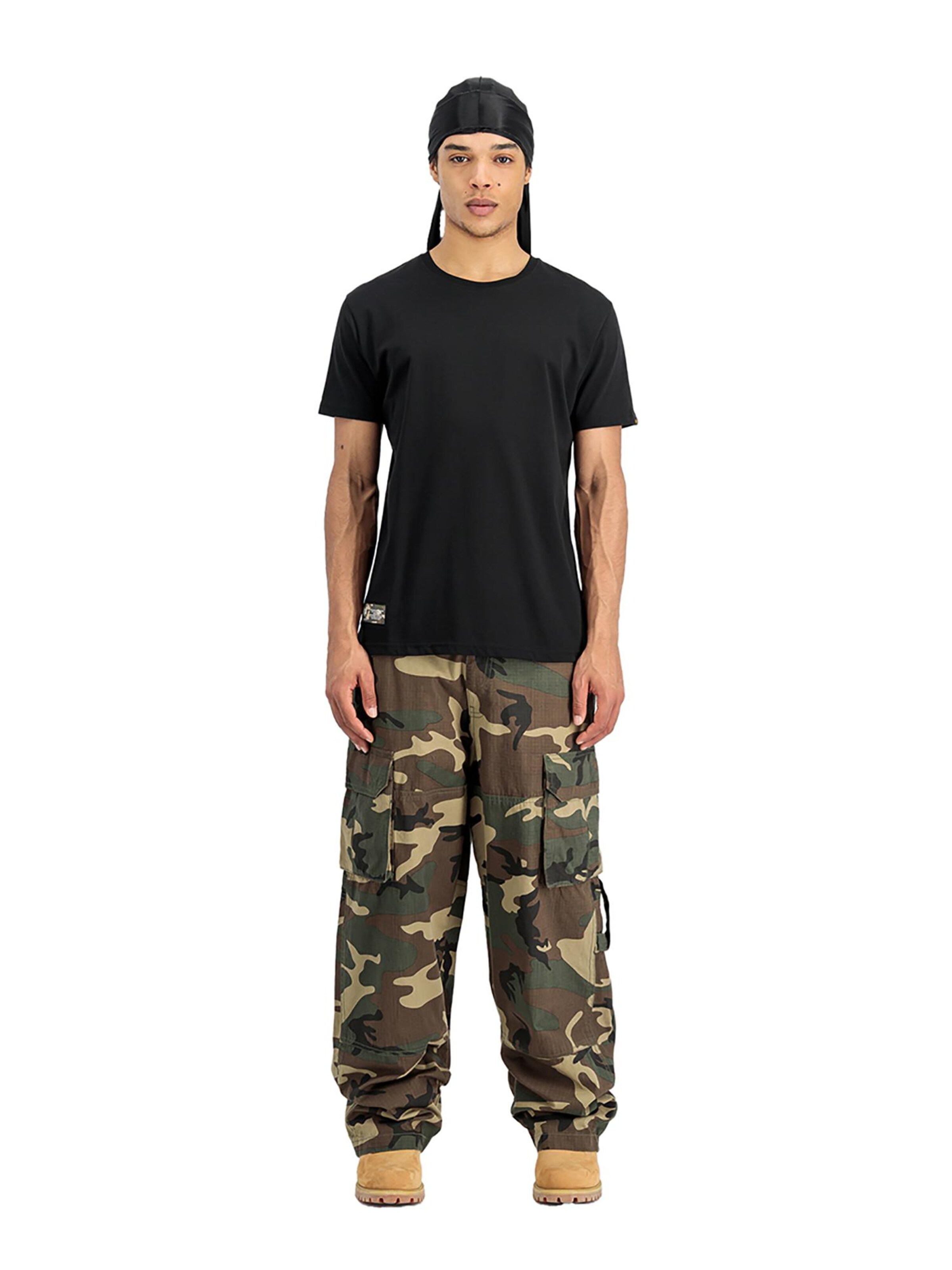 T-Shirt 'Camo' ALPHA INDUSTRIES en noir