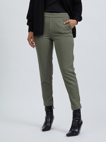 VILA Regular Trousers 'Vicarrie Ann' in Green: front