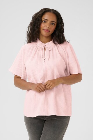 KAFFE CURVE Bluse 'Lisana' in Pink