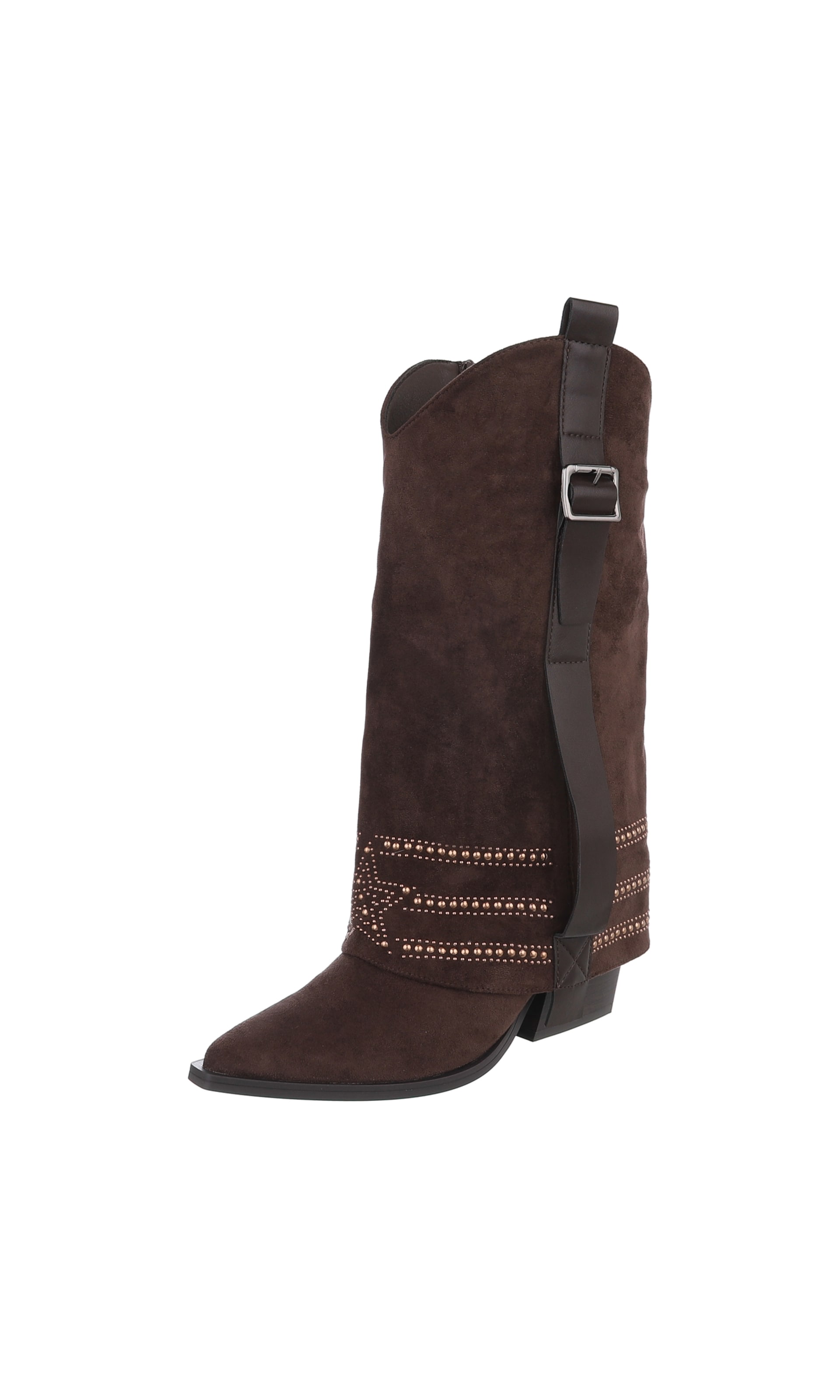 Ital-Design Cowboy Boots in Brown: front