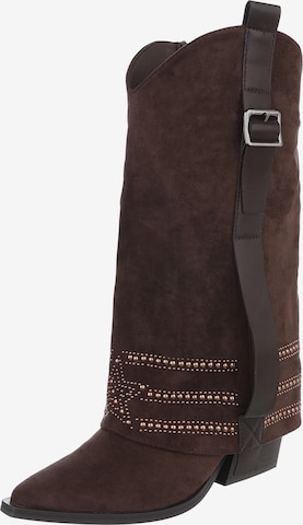 Ital-Design Cowboy Boots in Brown: front