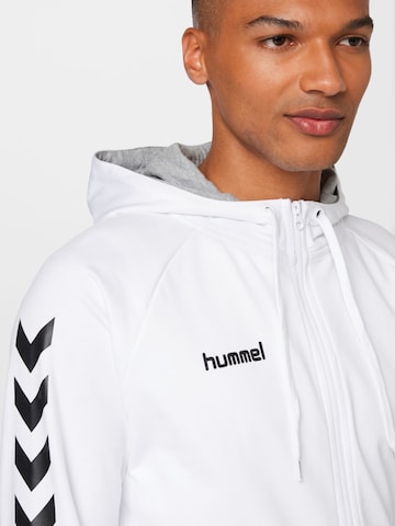 Hummel Sports sweat jacket in White