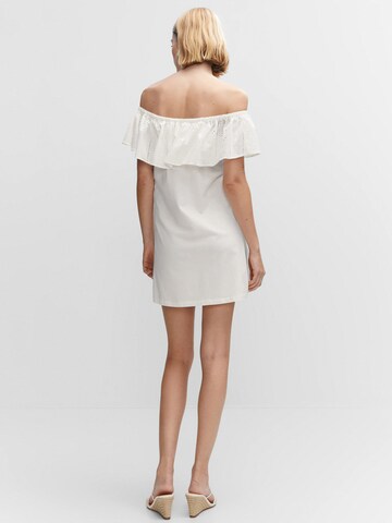 MANGO Letní šaty 'VOLA' – bílá