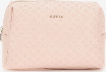 GUESS Cosmetic Bag in Pink: front