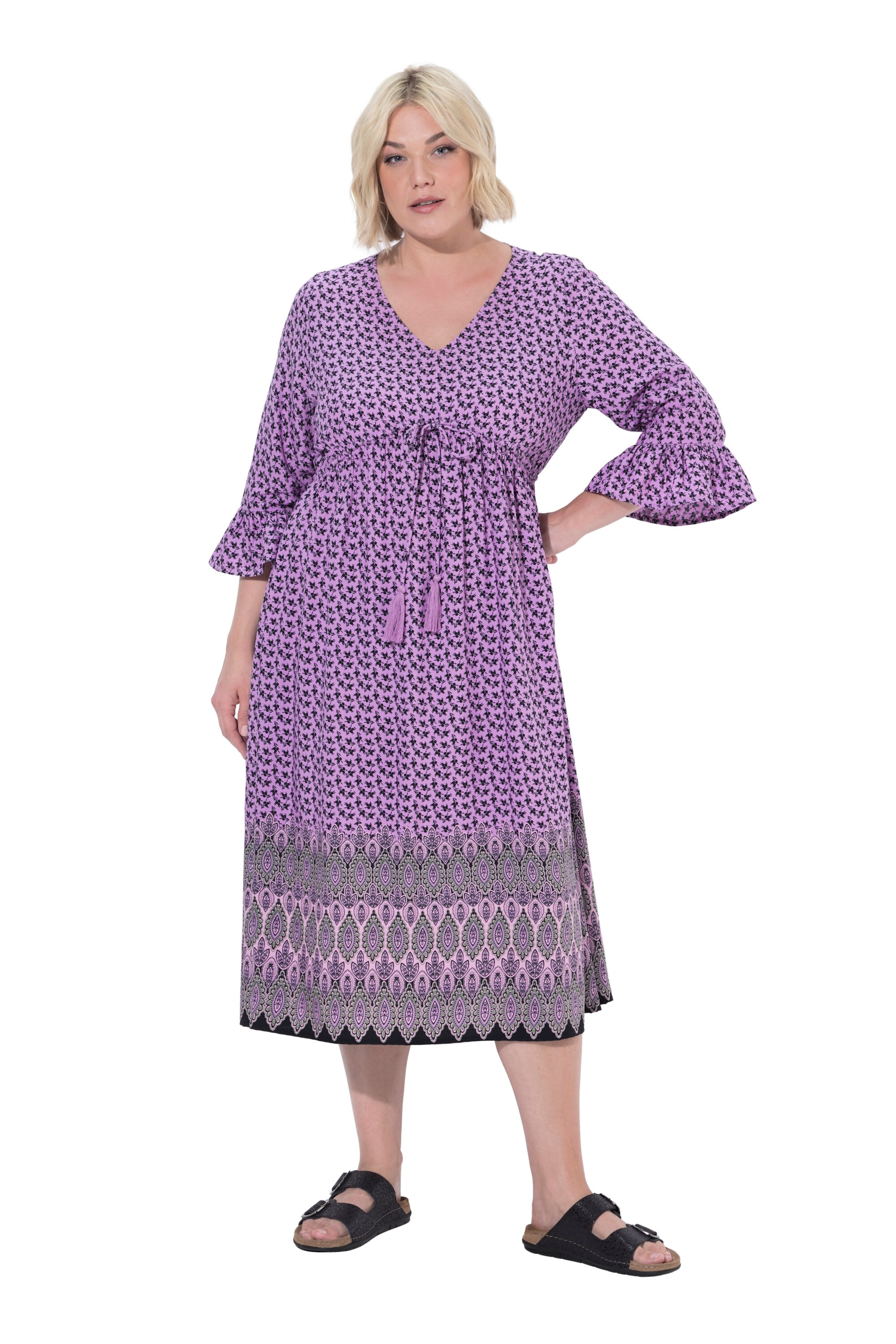 Ulla Popken Jurk in Lila: voorkant