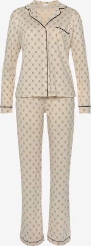 s.Oliver Pyjama in Beige: voorkant