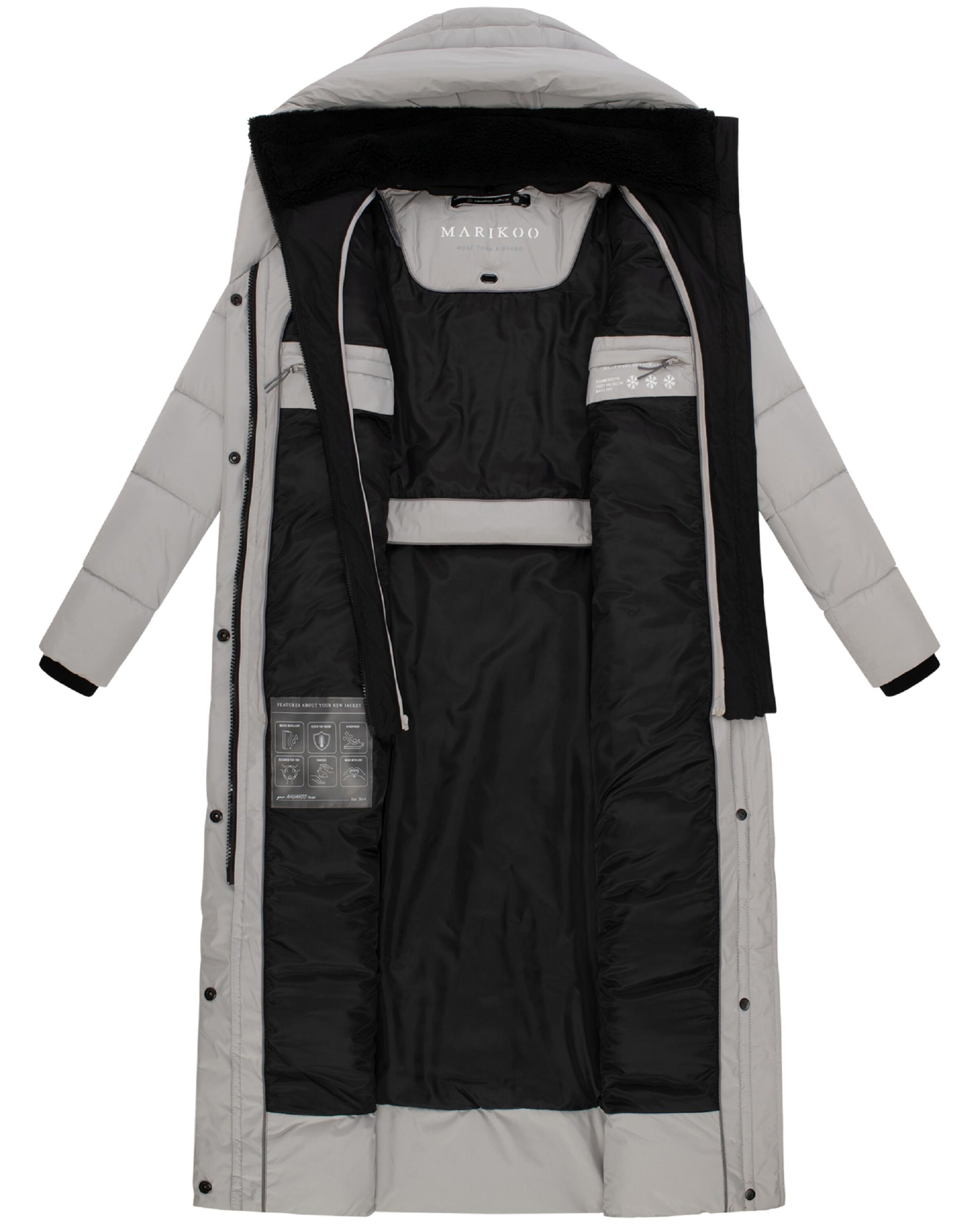 MARIKOO Χειμερινό παλτό 'Pakoraa 16' σε γκρι