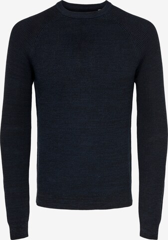 Only & Sons Sweter 'Dennis' w kolorze niebieski: przód