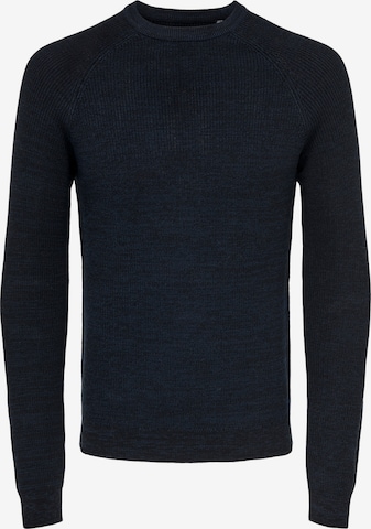 Only & Sons Sweater 'Dennis' in Blue: front