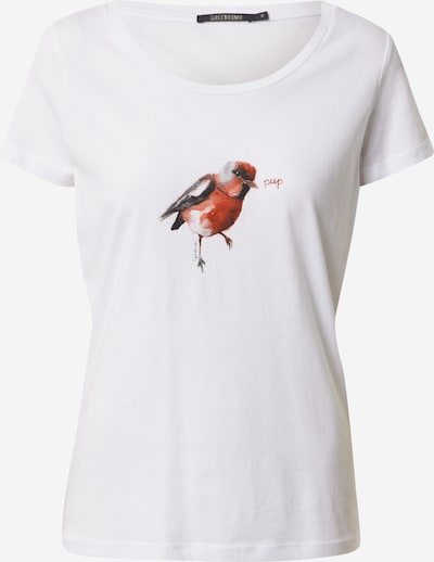 GREENBOMB Shirt in de kleur Donkerrood / Zwart / Wit, Productweergave
