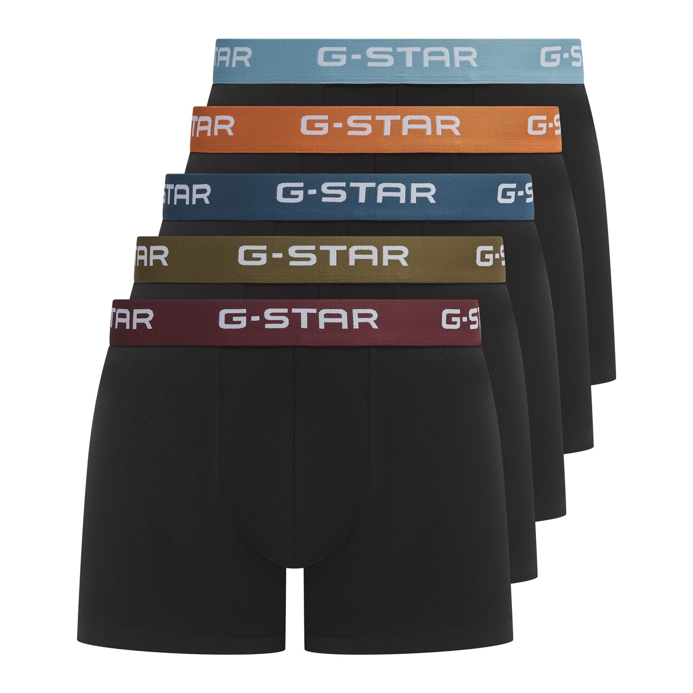 G-STAR Boxers 'Maize' en olive / orange / bourgogne / noir, Vue avec produit