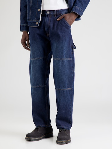 INDICODE Avar lõige Teksapüksid 'Zipp', värv sinine: eest vaates