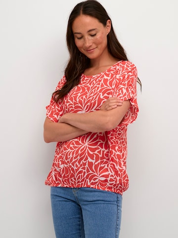 Kaffe - Blusa 'Amber' em vermelho: frente