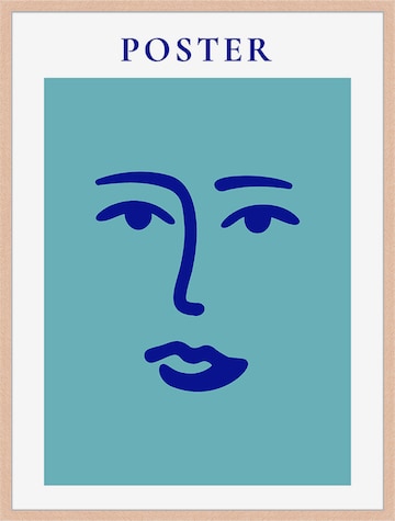 Liv Corday Bild  'Face in Blue' in Braun: predná strana