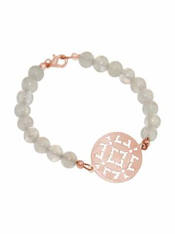 Gemshine Armband 'Yoga Mandala und Achat Edelsteine' in Roze: voorkant