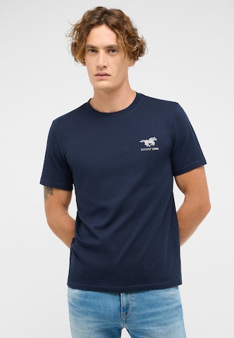 MUSTANG T-Shirt ' Austin ' in Blau: Vorderseite