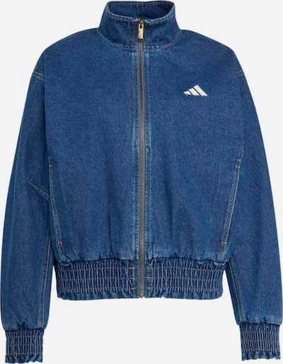 ADIDAS SPORTSWEAR Jakna za vježbanje veličine XS u plavi traper / bijela, Pregled proizvoda