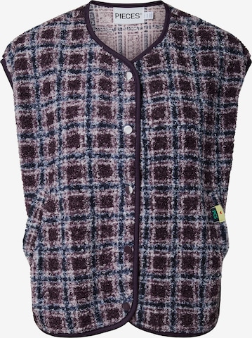 Gilet 'PCKATTY' PIECES en violet : devant