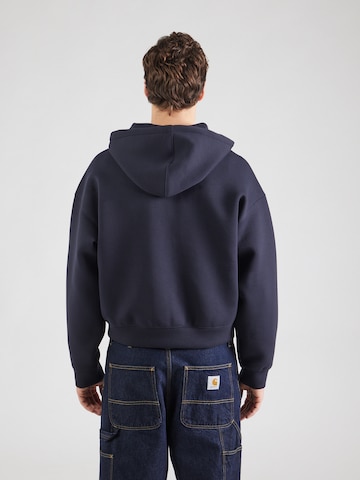 WEEKDAY Zip-Up Hoodie 'Simon' in Blue