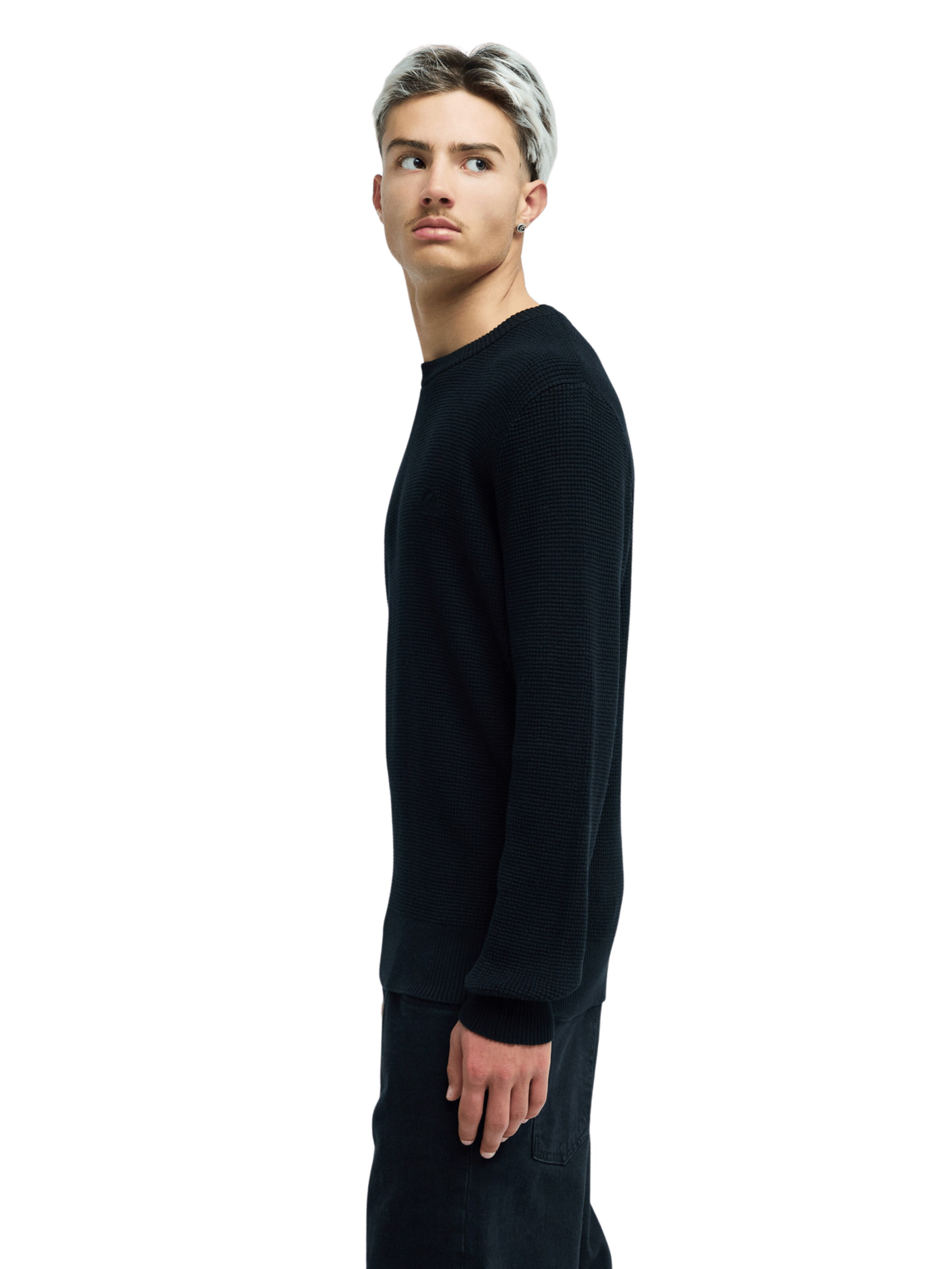QUIKSILVER Sweatshirt 'Waffle' in Schwarz