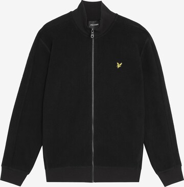 Lyle & Scott Fleece jas in Zwart: voorkant