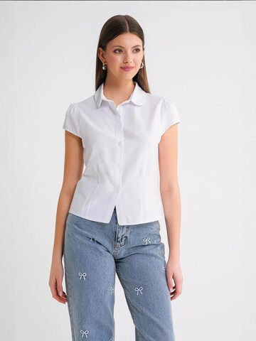 MixRay Bluse in Weiß