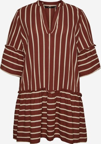 Vero Moda Curve Shirt Dress in Brown: front