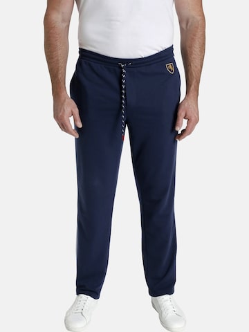 Charles Colby Loose fit Pants 'Baron Caden' in Blue: front