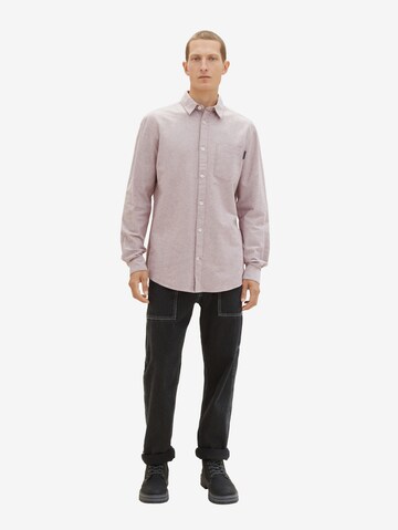 TOM TAILOR Regular fit Button Up Shirt in Beige