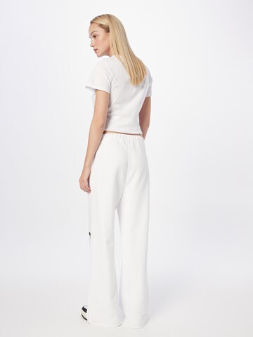 Wide Leg Pantalon 'Nasuede' HUGO Red en blanc