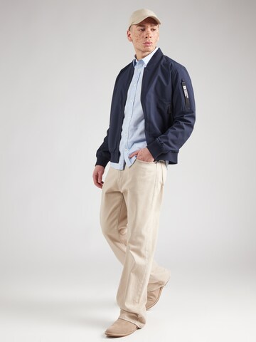 s.Oliver Slim fit Button Up Shirt in Blue