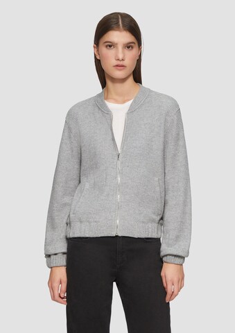 QS Sweatshirt in Grijs: voorkant