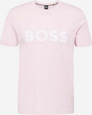 BOSS Black T-Shirt 'Tiburt' in Pink: predná strana