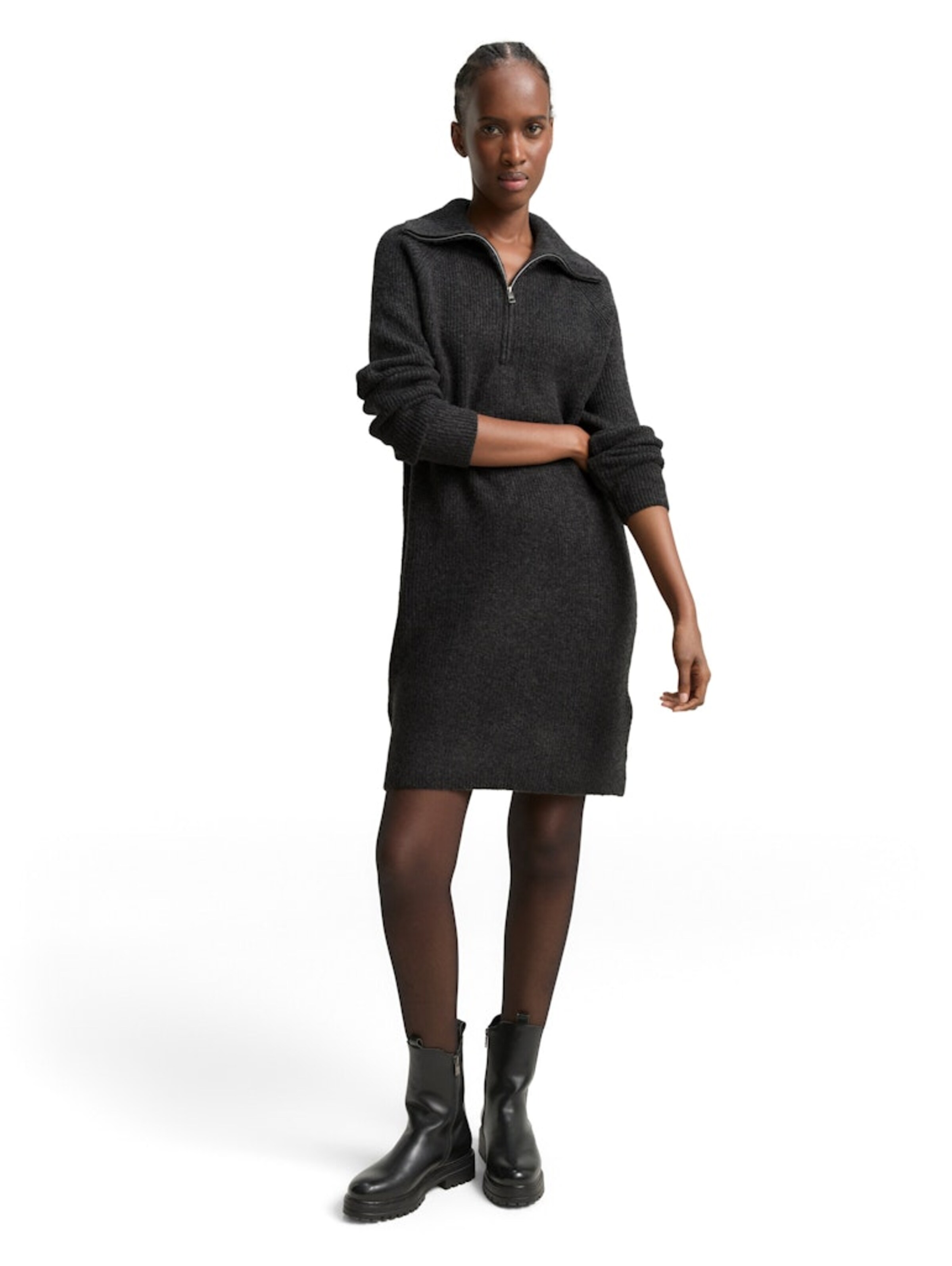 pilka TOM TAILOR DENIM Megzta suknelė