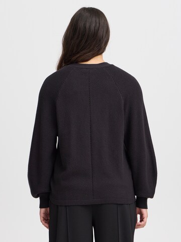 ICHI Knit cardigan 'IH Boston' in Black